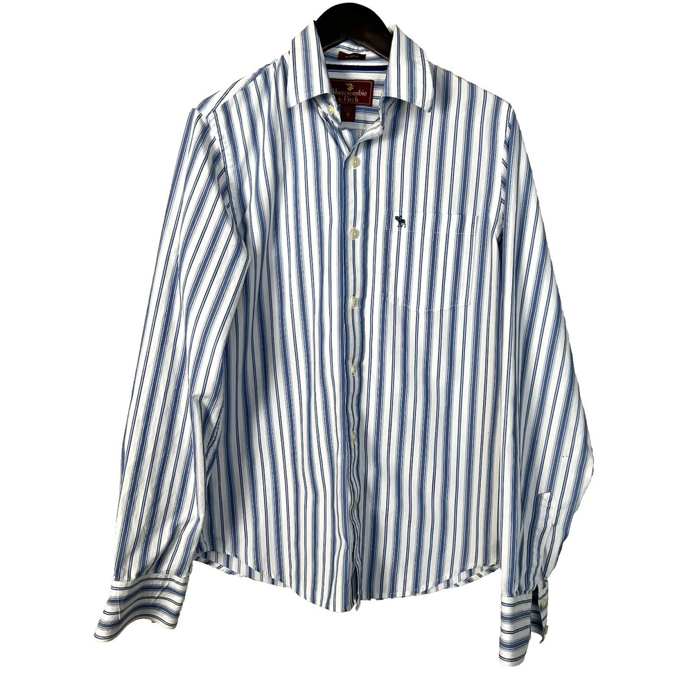 Abercrombie & Fitch Classic Muscle Button Down‎ Shirt Mens Mediium Preppy  Y2K